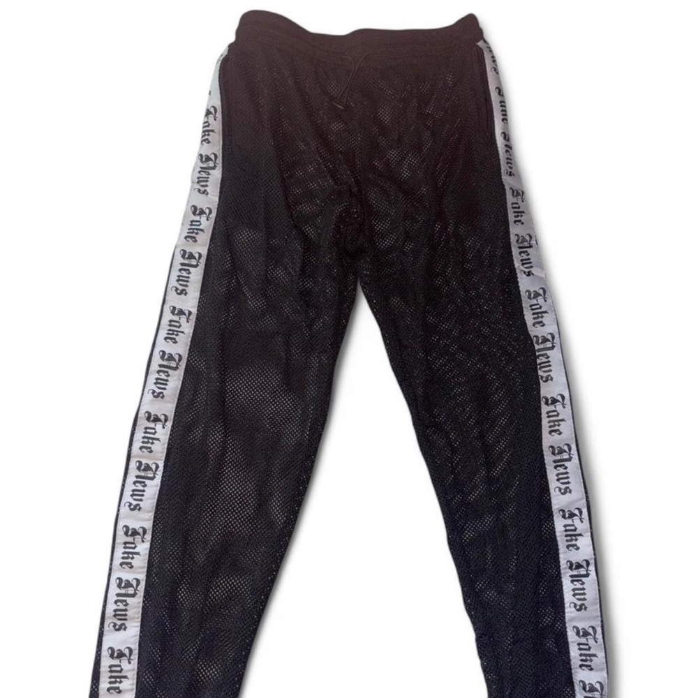 Forever 21 Black Track Pants with Side Stripe